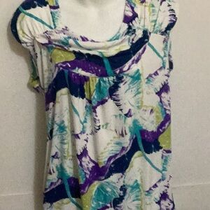 Vibrant Abstract Women's Blouse size 2X